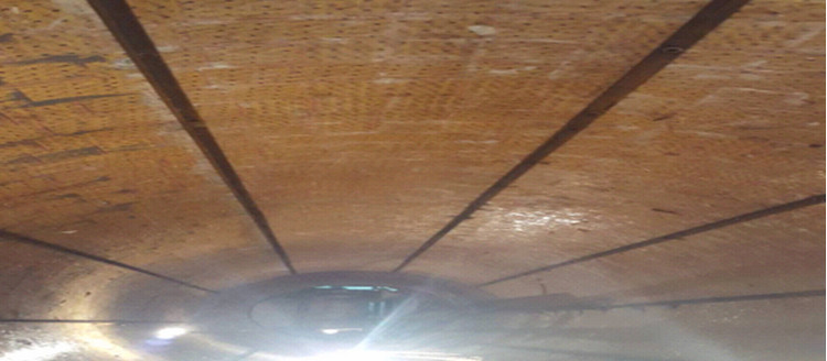 湖北某烧结厂圆筒混淆机使用威廉希尔耐磨陶瓷衬板
